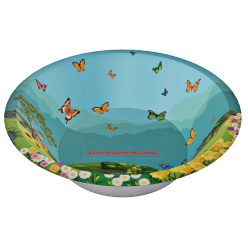 Party Supplies Butterfly Theme Party Bowl | Leakproof, Fully Printed